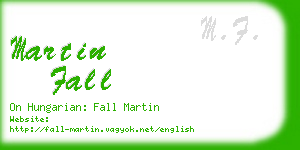 martin fall business card